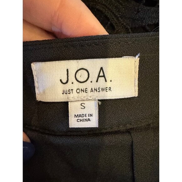 JOA Skirt Women Small Black Embroidered Lace Straight Knee Length‎ Pencil Career - Picture 8 of 11